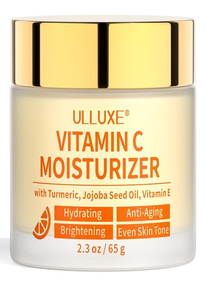ulluxe Vitamin C Face Moisturizer, Brightening & Anti-aging Face Cream with Turmeric for Dark Spots, Wrinkles & Uneven Tone, Glowing Skin Care Hydrating with Niacinamide & Squalane for All Skin Types, 2.3 Oz - Image 1